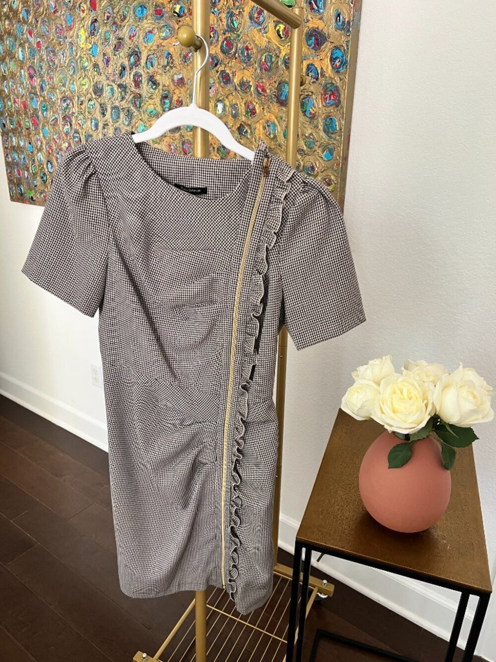Tara Jarmon Woven Dress from Meetings to Dinner with Clients